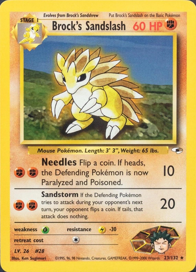 Brock's Sandslash 23/132 - Gym Heroes (G1) LP