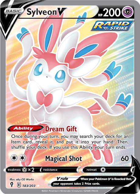 Sylveon V 183/203 - Evolving Skies (EVS) NM