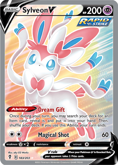 Sylveon V 183/203 - Evolving Skies (EVS) NM