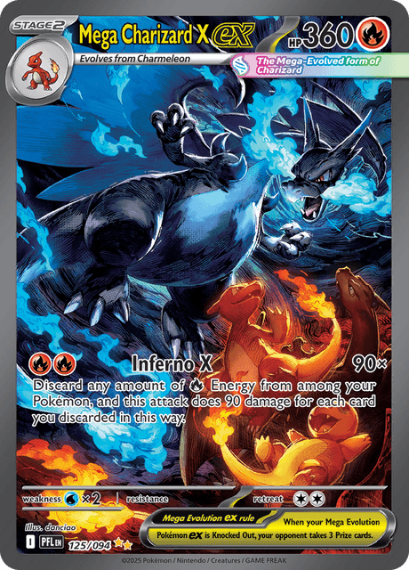 Mega Charizard X ex 125/94 - Phantasmal Flames (PFL) NM
