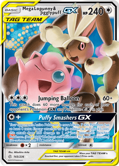 Mega Lopunny & Jigglypuff GX 165/236 - Cosmic Eclipse (CEC) NM