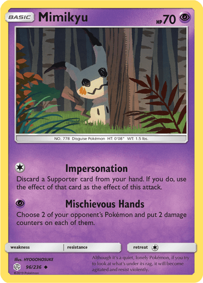 Mimikyu 96/236 [Reverse Holo] - Cosmic Eclipse (CEC) NM