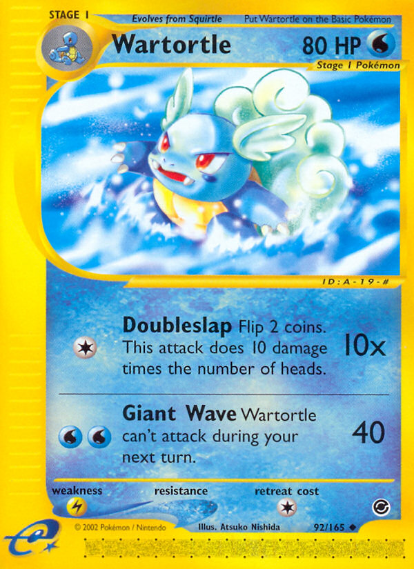 Wartortle 92/165 [Reverse Holo] - Expedition (EX) MP