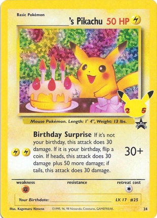 Pikachu Birthday 24/25 - Celebrations (CEL) PSA 10