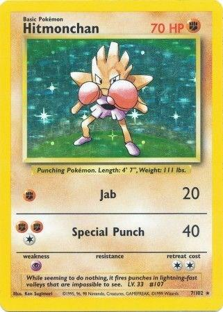 Hitmonchan 7/102 - Base Set (BS) MP