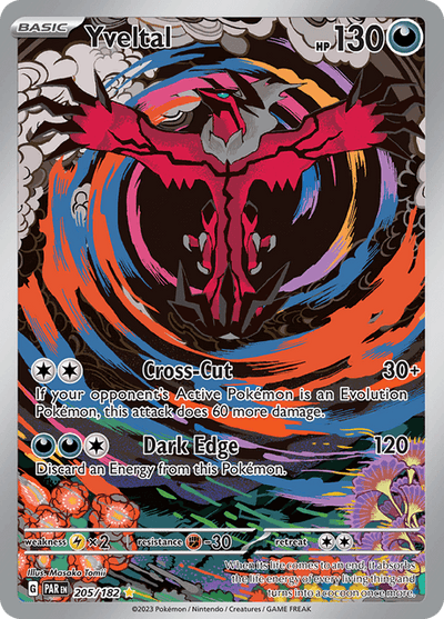Yveltal 205/182 - Paradox Rift (PAR) NM