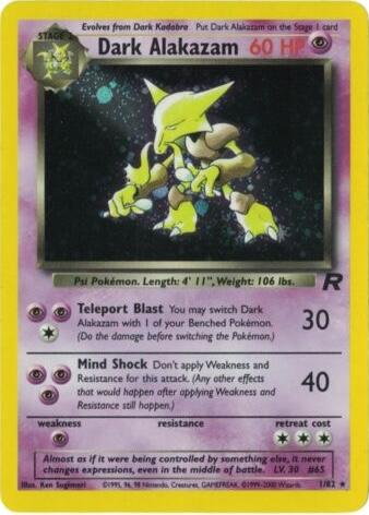 Dark Alakazam 1/82 - Team Rocket (TR) LP