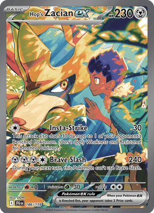 Hop's Zacian ex 186/159 - Journey Together (JTG) NM