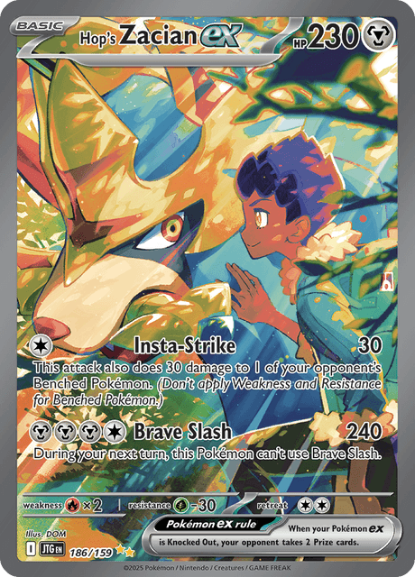 Hop's Zacian ex 186/159 - Journey Together (JTG) NM