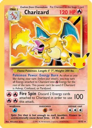 Charizard 4/25 - Celebrations (CEL) NM
