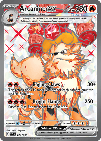 Arcanine ex 224/198 - Scarlet & Violet (SVI) NM