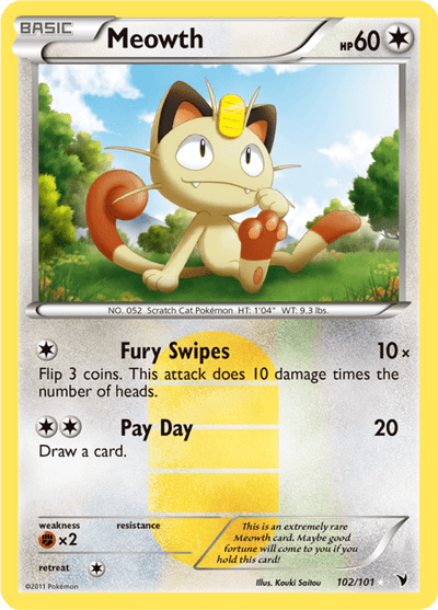 Meowth 102/101 - Noble Victories (NVI) HP