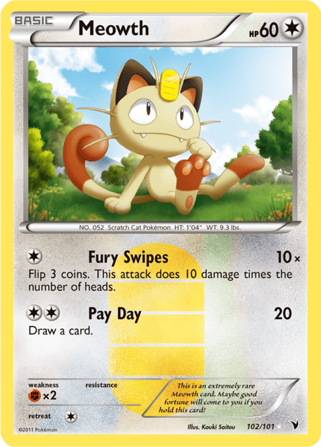 Meowth 102/101 - Noble Victories (NVI) HP