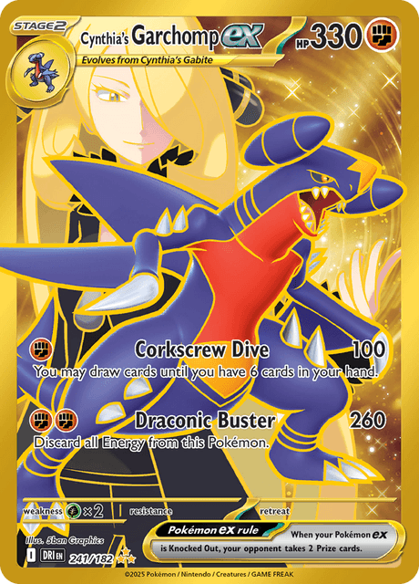 Cynthia's Garchomp ex 241/182 - Destined Rivals (DRI) NM