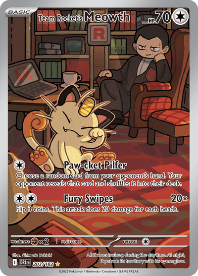 Team Rocket's Meowth 203/182 - Destined Rivals (DRI) Grading