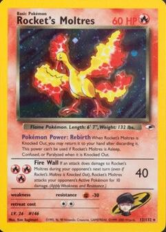 Rocket's Moltres 12/132 - Gym Heroes (G1) DMG