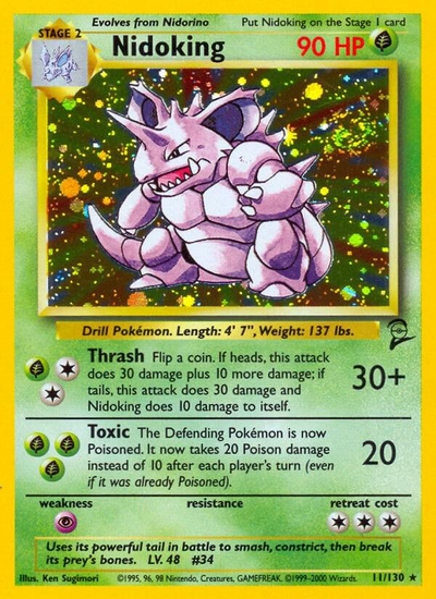 Nidoking 11/130 - Base Set 2 (B2) LP