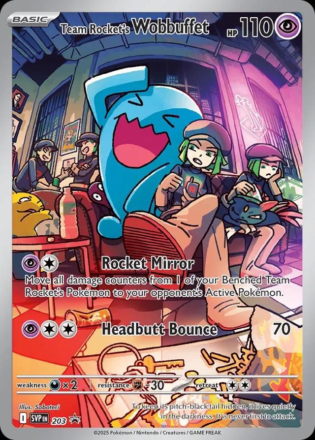 Team Rocket's Wobbuffet 203/ - Promo (SVP) NM