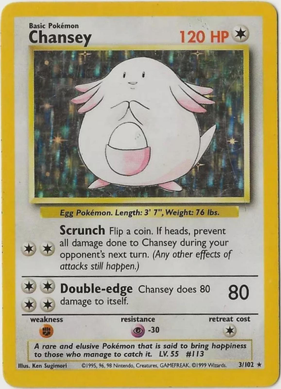Chansey 3/102 - Base Set (BS) MP