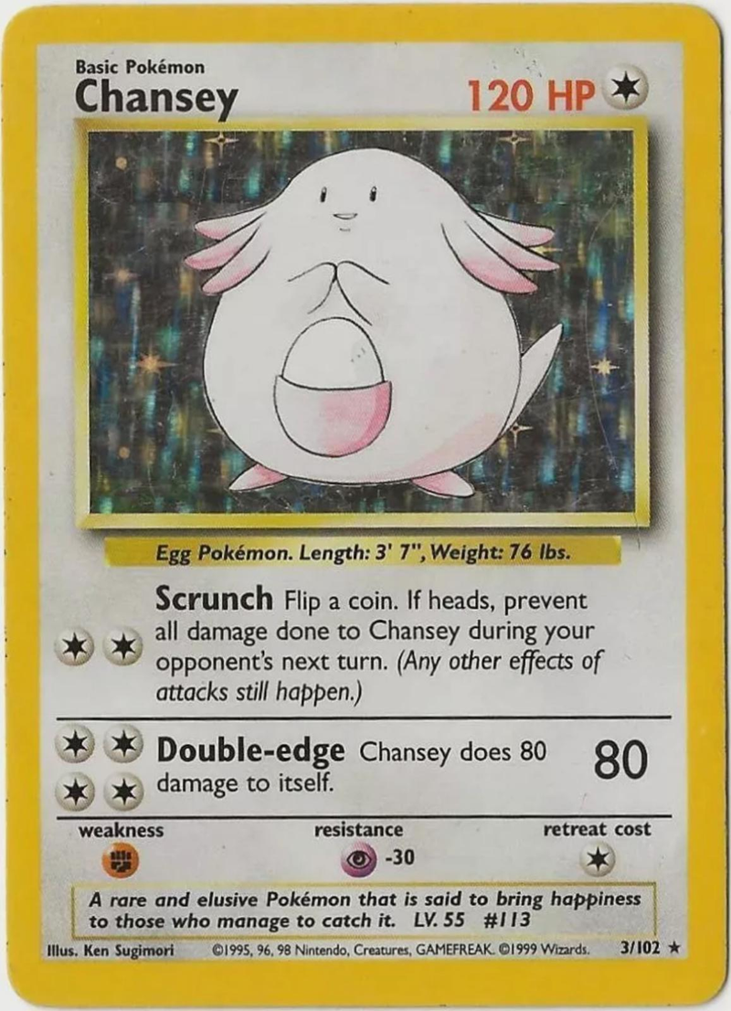 Chansey 3/102 - Base Set (BS) MP