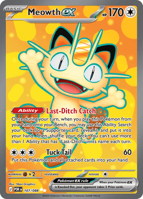 Meowth ex 107/88 - Perfect Order (POR) NM