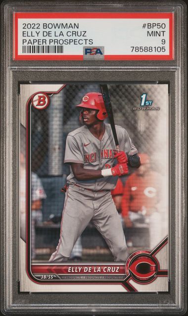 Elly De LA Cruz #BP-50 - 2022 Bowman Paper Prospects Baseball PSA 9