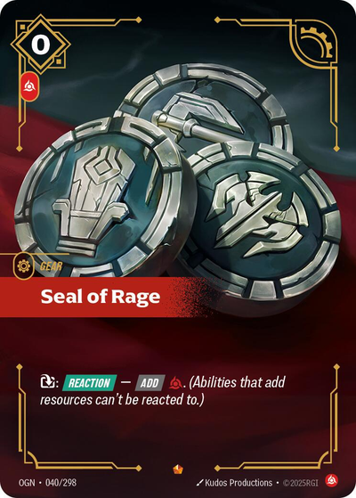 Seal of Rage #40/298 - Origins NM