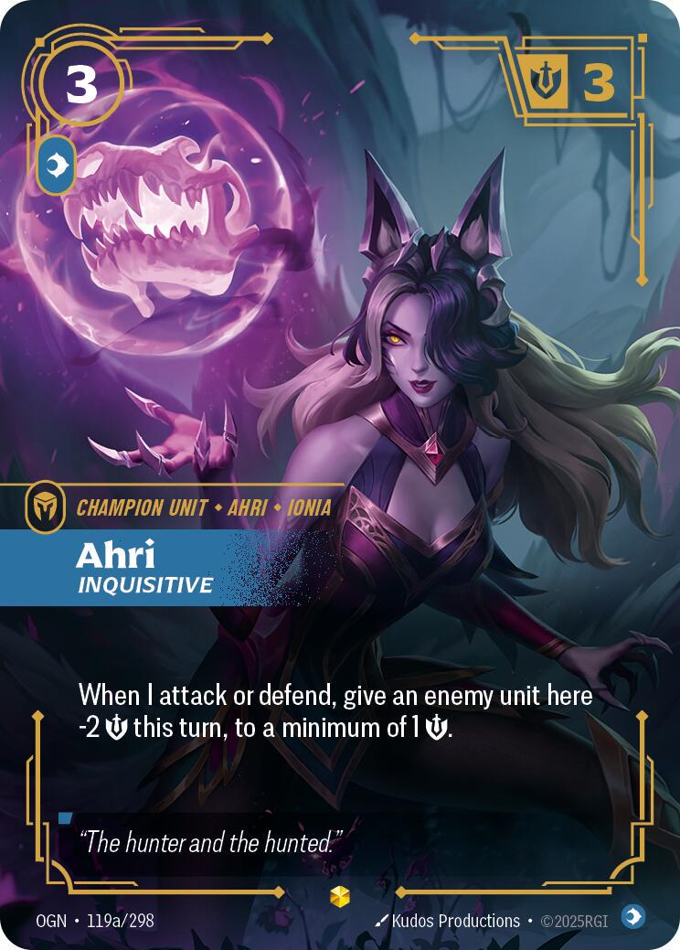 Ahri - Inquisitive #119a/298 [Alternate Art] - Origins NM