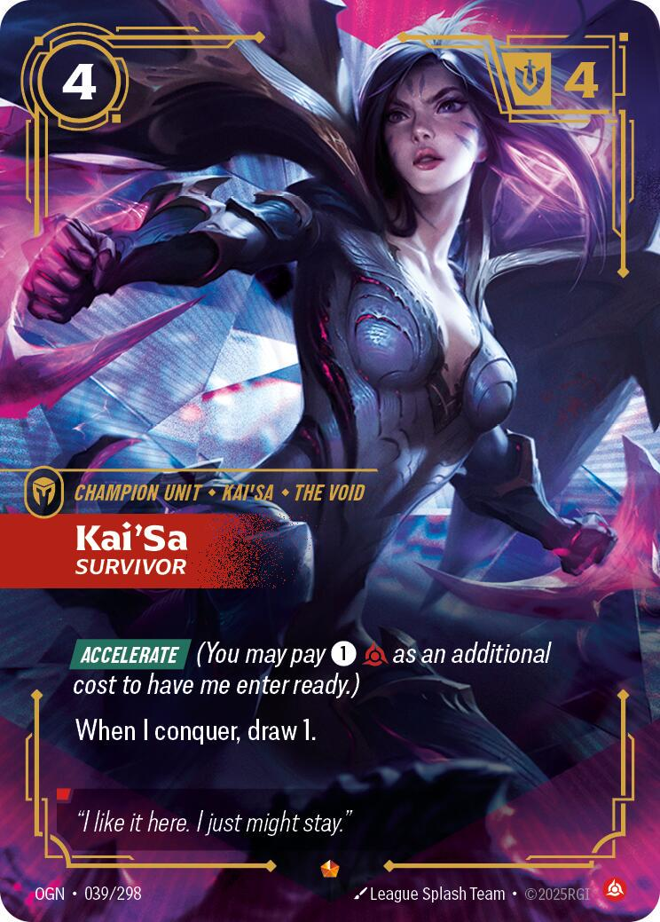 Kai'Sa - Survivor #39/298 - Origins NM
