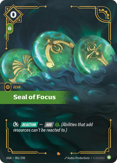 Seal of Focus #81/298 - Origins NM