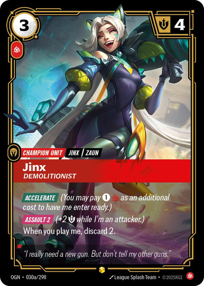 Jinx - Demolitionist #30a [Alternate Art] - Origins NM