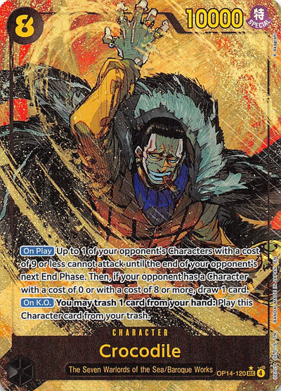 Crocodile - OP14-120 (Alternate Art) - The Azure Sea's Seven (OP14)