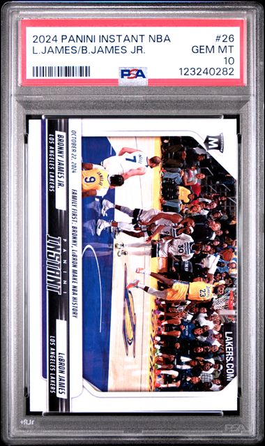 Lebron James / Bronny James 2024 Panini NBA Instant PSA 10