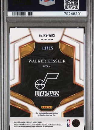 Walker Kessler AUTO Neon Purple Pulsar FOTL /15 PSA 10 2022-23 Select